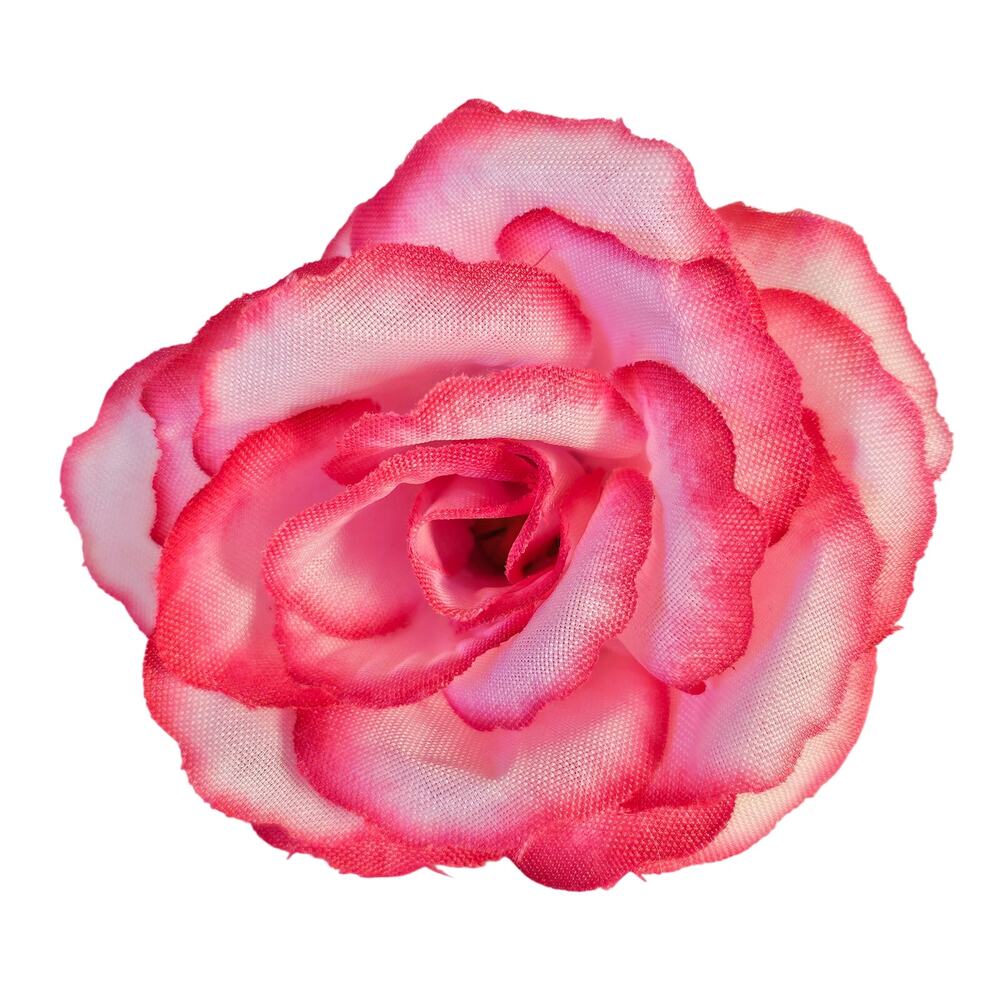 30 Pink Hot Pink Silk Rose Heads 3" Artificial Flowers Stemless Floral Craft Lot